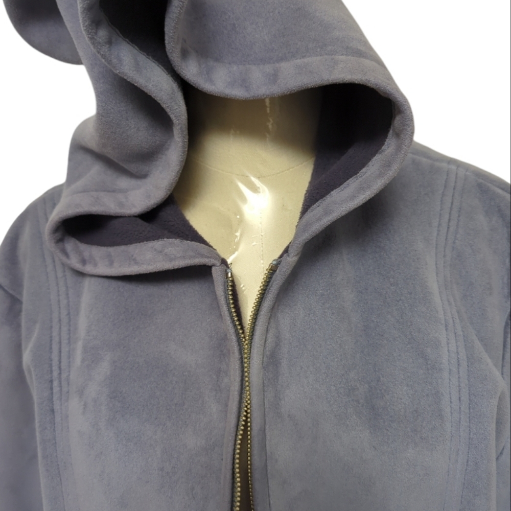 Juliet Michelle by Adler Beige Faux Suede Fleece Lining Womens Jacket Size XL - Picture 4 of 5